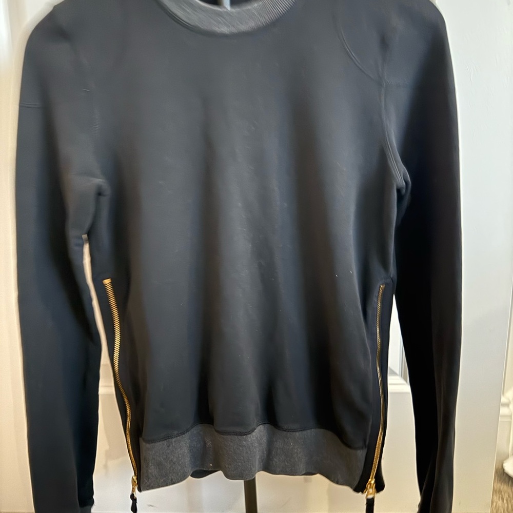 lululemon athletica Black Sweatshirt with Gold Zippers - Picture 2 of 6